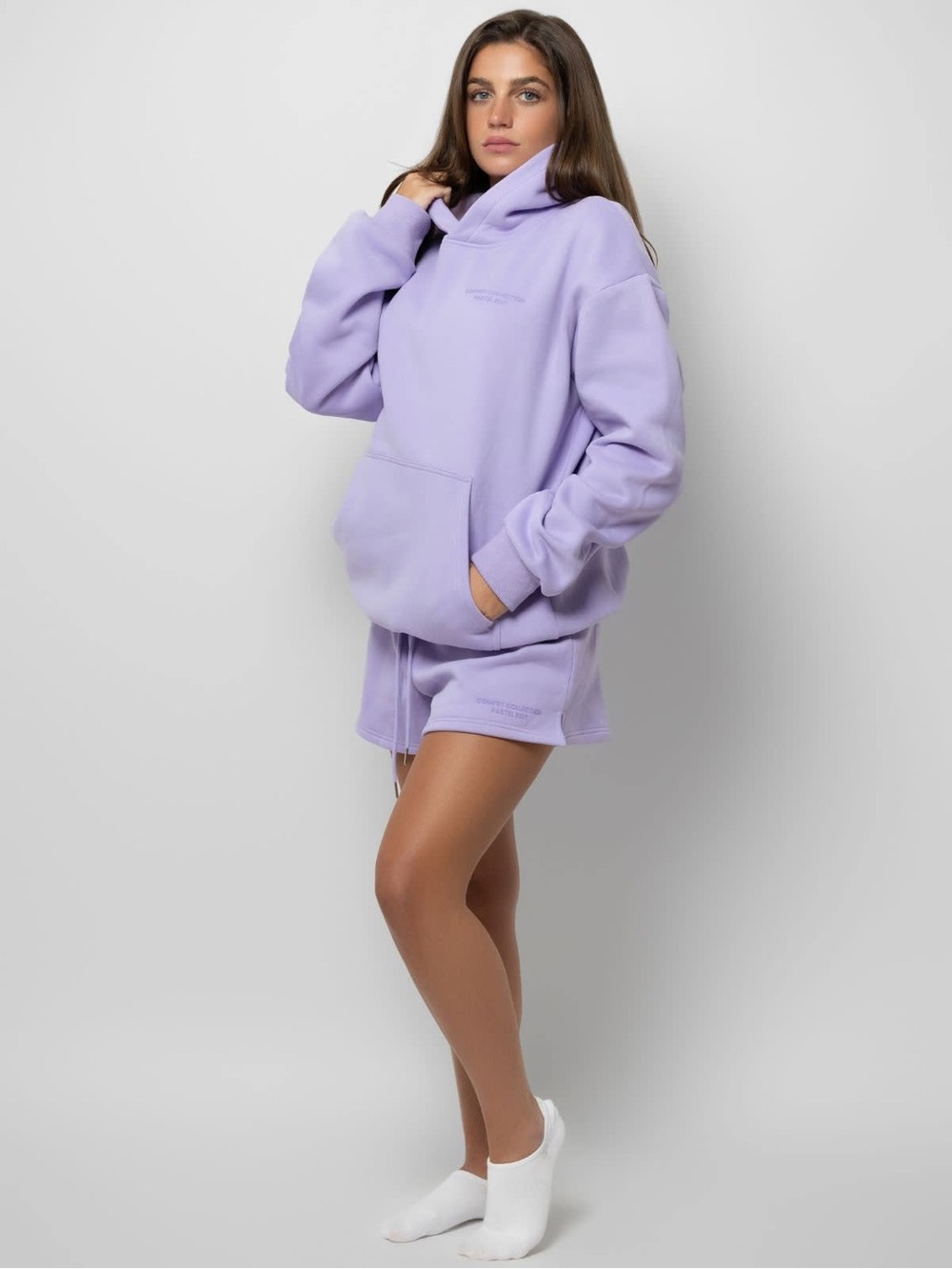 Comfrt Sweat Shorts Pastel Edit Lavender Lounge Size XL EUC